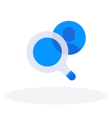 Content Moderation Magnifying glass icon